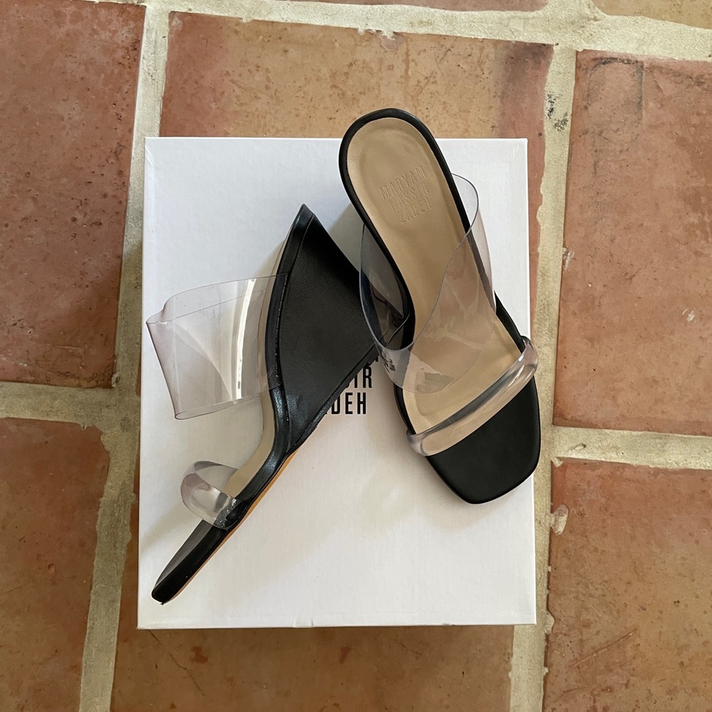 Maryam Nassir Zadeh black wedge sandals